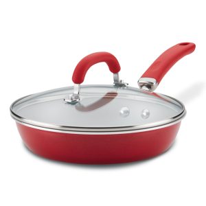 Rachel Ray 9.5-Inch Nonstick Induction Covered Deep Frying Pan